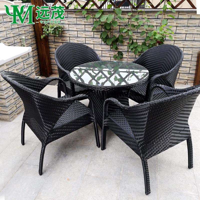 户外桌椅庭院阳台藤椅茶桌椅组合藤编露台室外花园外摆休闲