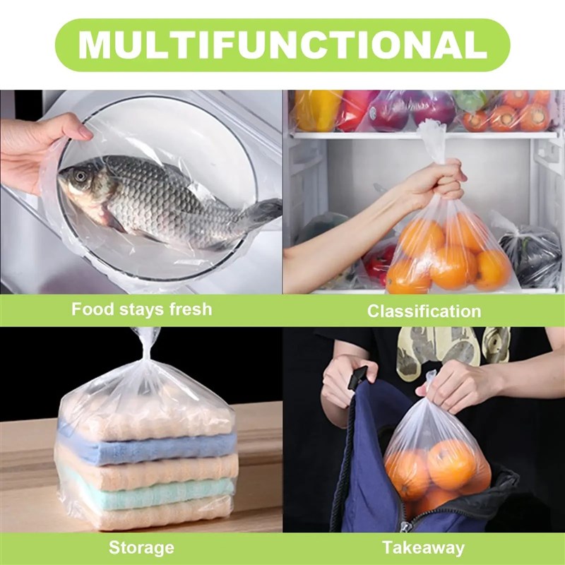 Food Storage Bags, Mylar Plastic Produce Bag for Fruits, Veg