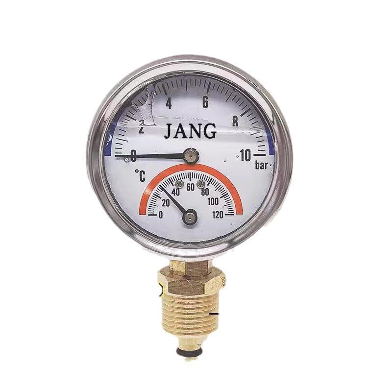 WYN-60温压表不锈钢耐震温度压力一体表地暖分水器水压力表暖通表