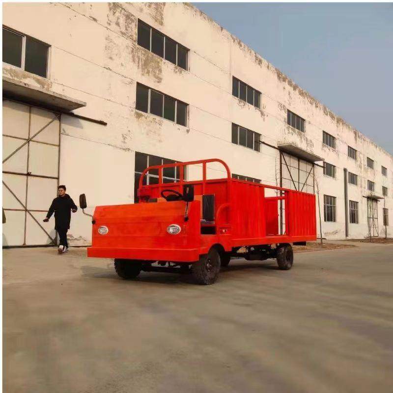 仓库物流倒货厂区拉货车四轮电动平板搬运货车养殖场拉猪车工具车