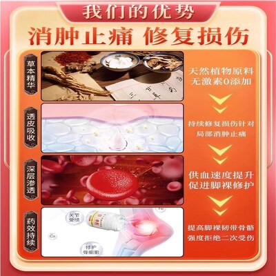 脚踝肿大疼痛专用药骨裂陈旧老伤关节肿大活血化瘀韧带拉伤药膏
