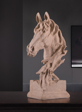 一马当先狼头摆件办公室桌面创意客厅现代简约家居装饰品摆设