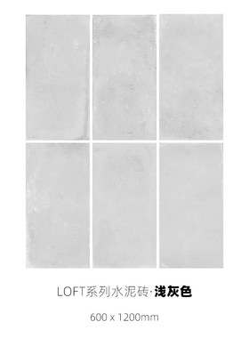 LOFT灰色水泥瓷砖 别墅庭院花园哑光防滑防冻室内外仿W古墙地砖60