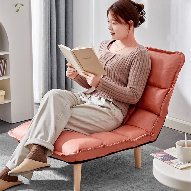 懒人沙发榻榻米折k叠单人小户型床上蒲团靠背阳台飘窗躺椅小坐垫