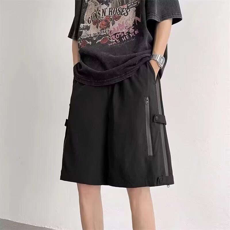 WAUPHEOD潮牌抽绳工装短裤男女夏季新款口袋休闲五分阔腿裤子