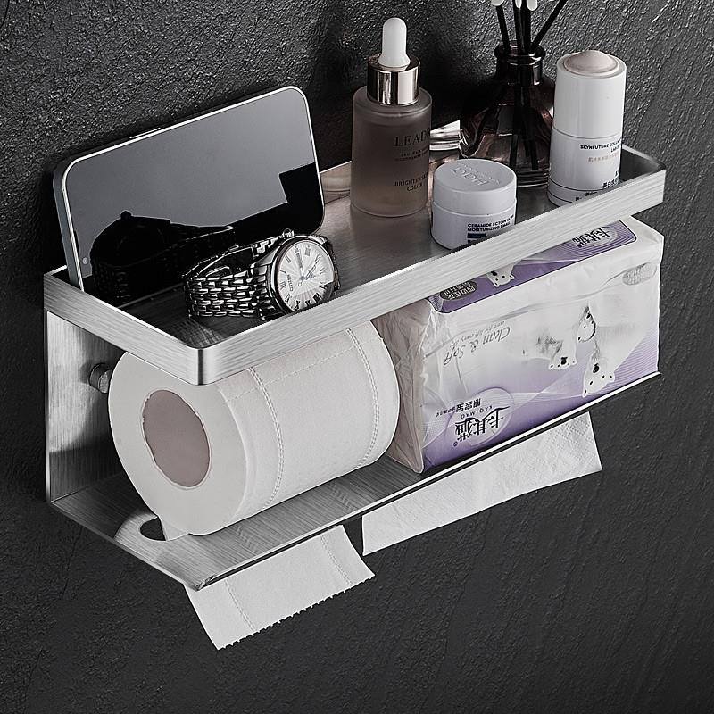 卫生间纸巾架免打孔不锈钢抽纸盒壁D挂厕所洗手间置物架浴室纸巾