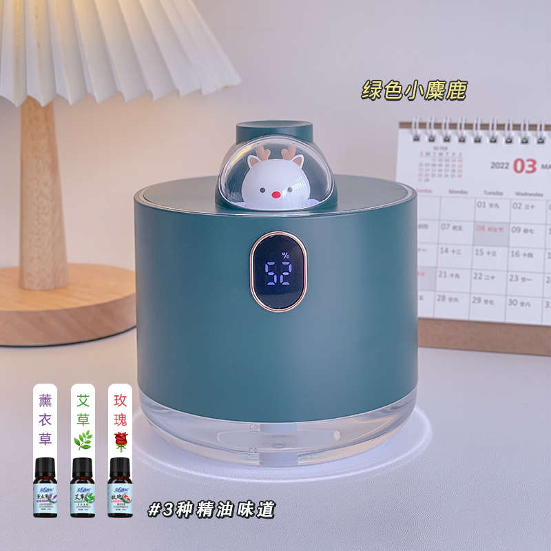 加湿器家用静音卧室小型床u头办公室桌面可爱小夜灯摆件女生日礼