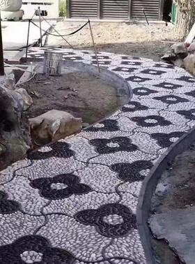 50斤白色抛光鹅j卵石庭院花园铺路铺地大小石头户外阳台造景雨花