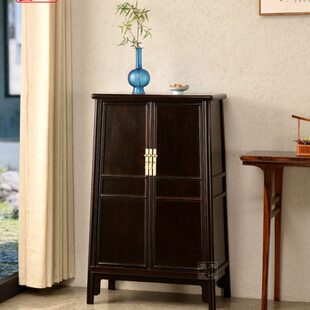 明式储物柜面条边柜紫壹矮柜匠角柜木中式光柜书柜心檀圆小红木