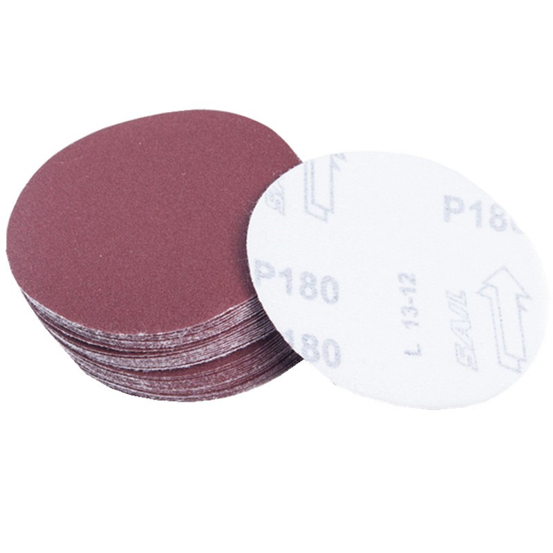 圆盘砂皮植绒砂纸片k4寸/5寸/9寸背绒自粘砂纸100mm拉绒打磨抛光