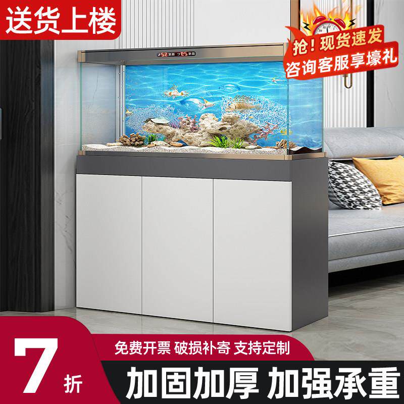 轻奢设计鱼缸底柜客厅地柜 可客制化水族箱鱼缸架金鱼缸承重柜