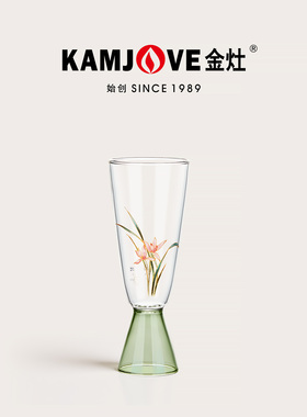 金灶TP-209耐热玻璃茶杯家用高脚杯女士个人喝茶专用品茗杯单杯