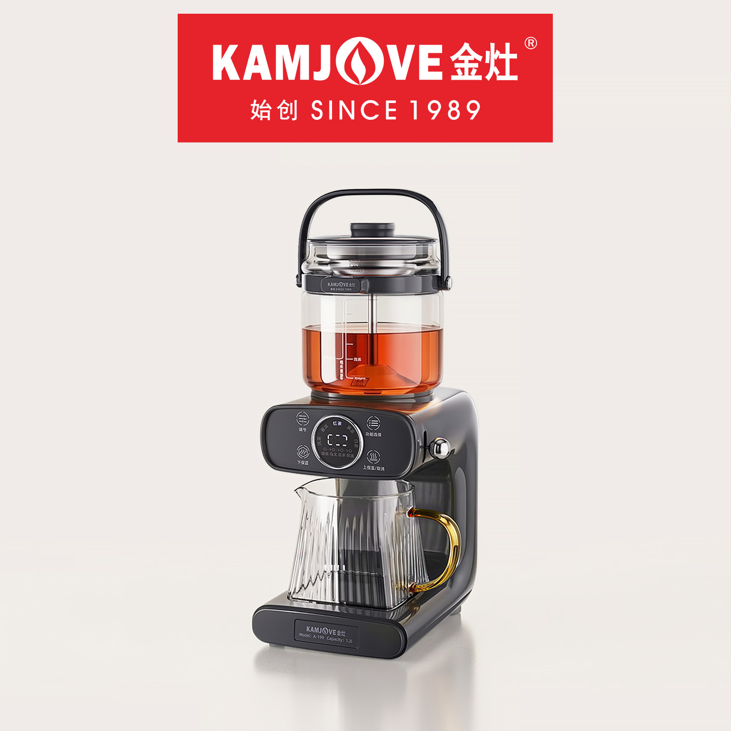 金灶钛材萃茶机蒸汽喷淋煮茶器图片