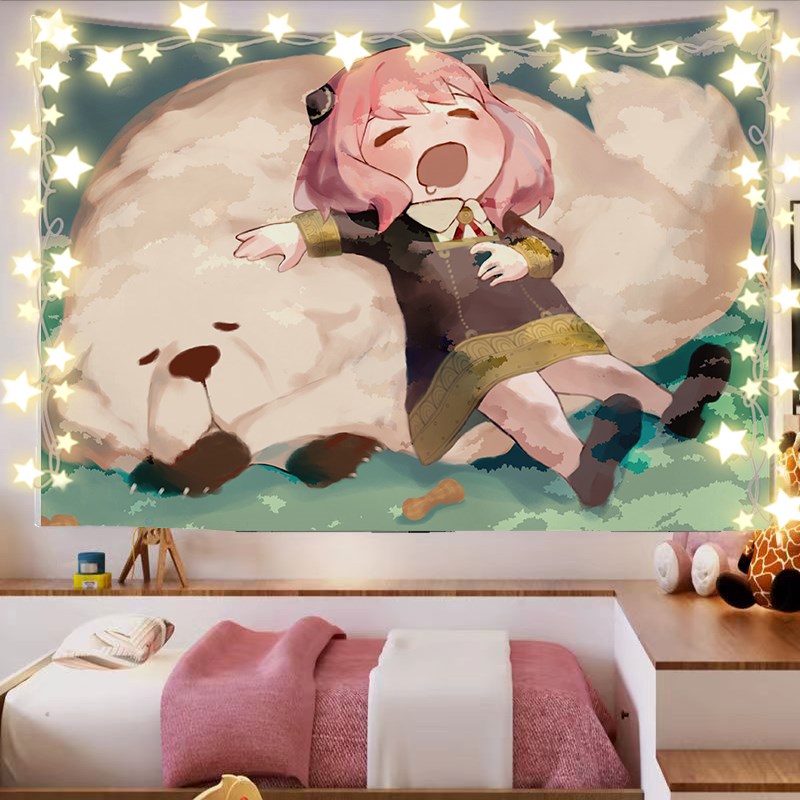 间谍过家家阿尼亚动漫系列背景布寝室宿舍房间S床头装饰挂布墙布