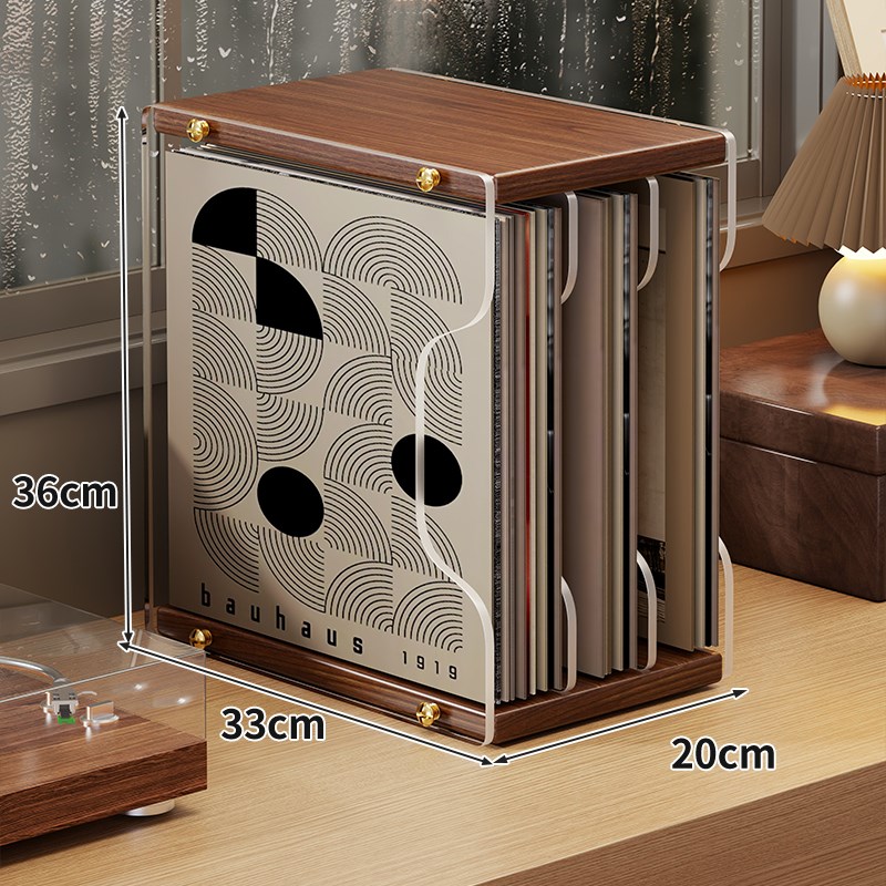 大尺寸黑胶压克力展示架唱片存放架子CD收纳层架R桌面分格光碟收