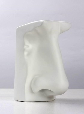 简约现代抽象人脸五官艺术雕塑摆件玄关酒柜意式极简样板间装饰品