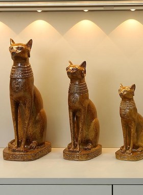埃及猫神守护神摆件客厅户外庭院造景装饰书房玄关招财猫乔迁礼物