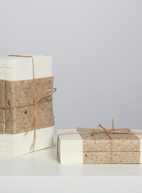 侘寂风复古麻绳书捆假书新中式样板C房间书块摆件展示柜书房装饰