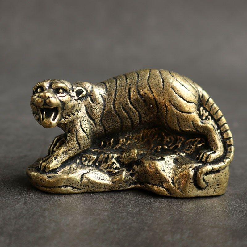 黄铜纯铜工艺品摆件茶桌书桌办公桌小动物手把件生肖虎礼品装饰品,家居饰品,装饰摆件,淘宝优惠券,粉丝福利购,淘宝优惠卷