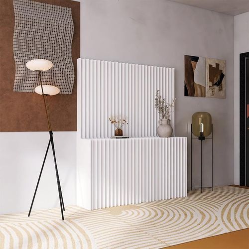 创意纸屏风隔断入户玄关柜防水隔断墙板栅栏折叠客厅玄关餐厅分隔