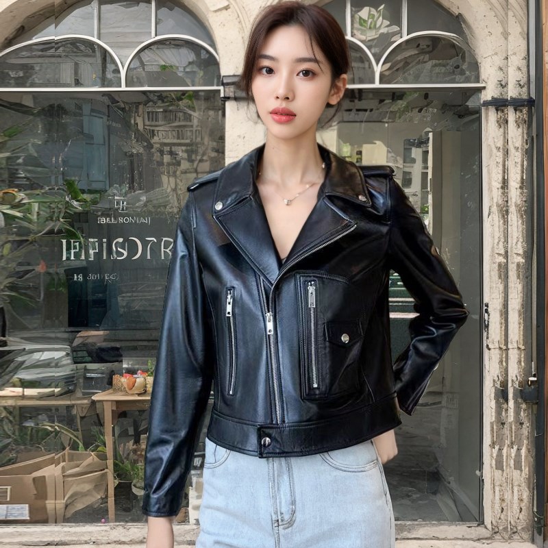 外套女春秋新款小个子机车服短款皮衣夹克韩版PU皮上衣黑色短外套