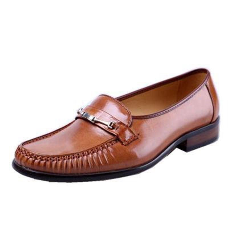 2025春秋新款商务正装男款头层牛皮浅口男士鞋英伦风透气黑色皮鞋