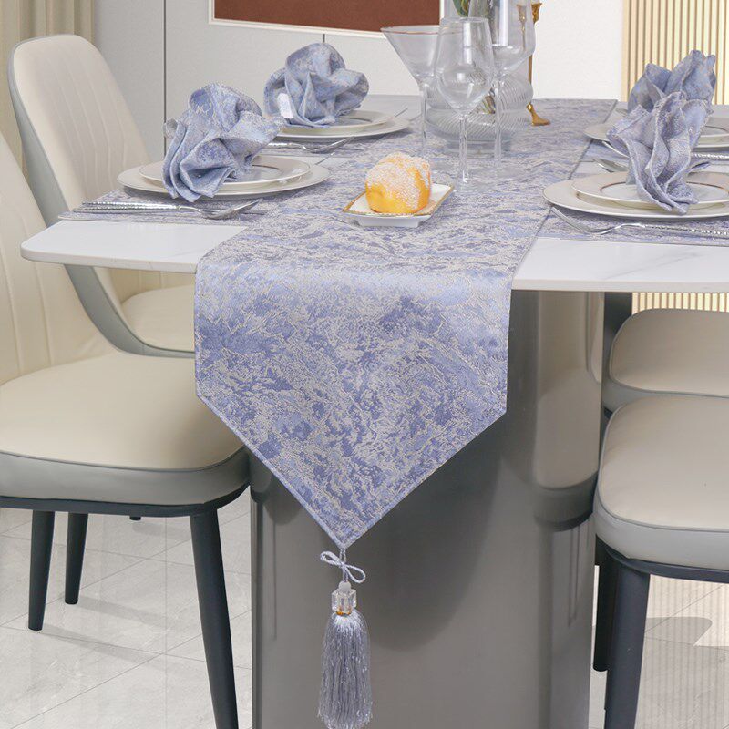 桌旗轻奢高端新中式茶旗定制长条布艺餐桌旗布茶台茶几布桌布床旗