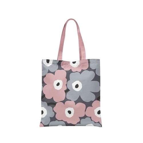 北欧小众粉色鸡蛋花小清新布包学生大容量环保单肩手提补课购物袋