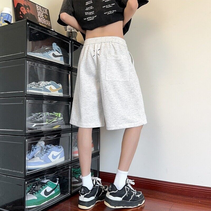 运动短裤男青少年美式篮球裤夏季薄款裤子直筒宽松五分裤休闲中裤