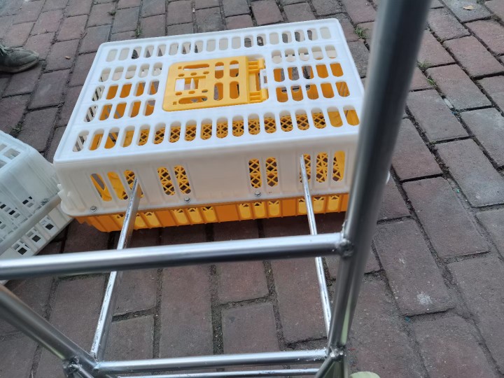 新品充气轮叉鸡龙车养殖场手推车农场插鸡笼车鸡鹅鸭笼手推车