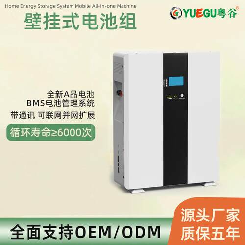 51.2V 300AH家储壁挂大容量储能电池组 A品磷酸铁锂电芯 15360WH