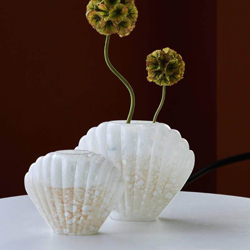 贝壳玻璃花瓶中古风花瓶水培瓶手工琉璃插花摆件花器家居软装,鲜花速递/花卉仿真/绿植园艺,割草机/草坪机,淘宝优惠券,粉丝福利购,淘宝优惠卷
