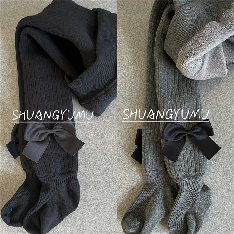 女童打底裤袜秋冬款加绒加厚儿童无骨连裤袜宝宝大PP加档外穿袜子