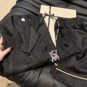 情侣睡衣夏季 春秋款 冰丝高级感2025年新款 男女士丝绸家居服套装