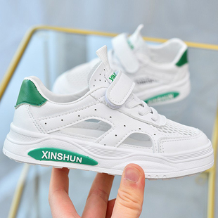 透气软底网面休闲运动童鞋 儿童网鞋 2024夏季 男童凉鞋 女 女童小白鞋