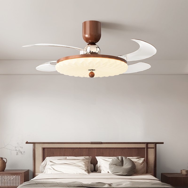 中古风电风扇灯法式复古42寸50cm隐形吊扇灯餐厅书房卧室风扇吊灯