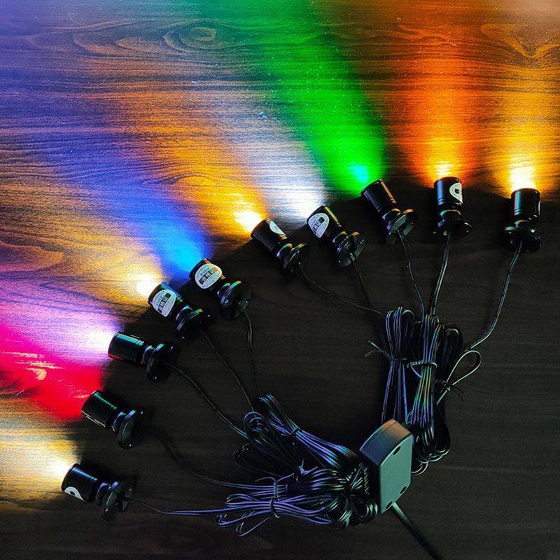 led迷你小射灯展柜珠宝展示柜台酒柜手办模型明装聚光粘贴1-3w灯