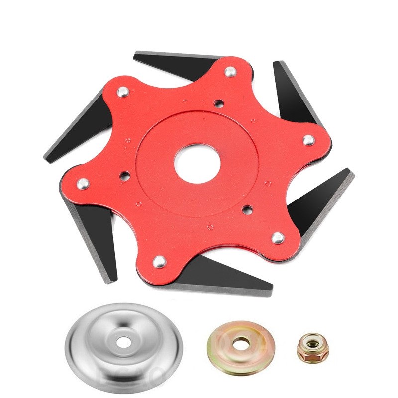 割草机六叶刀打草头割灌机加厚刀片除草机割草打草机通用配件