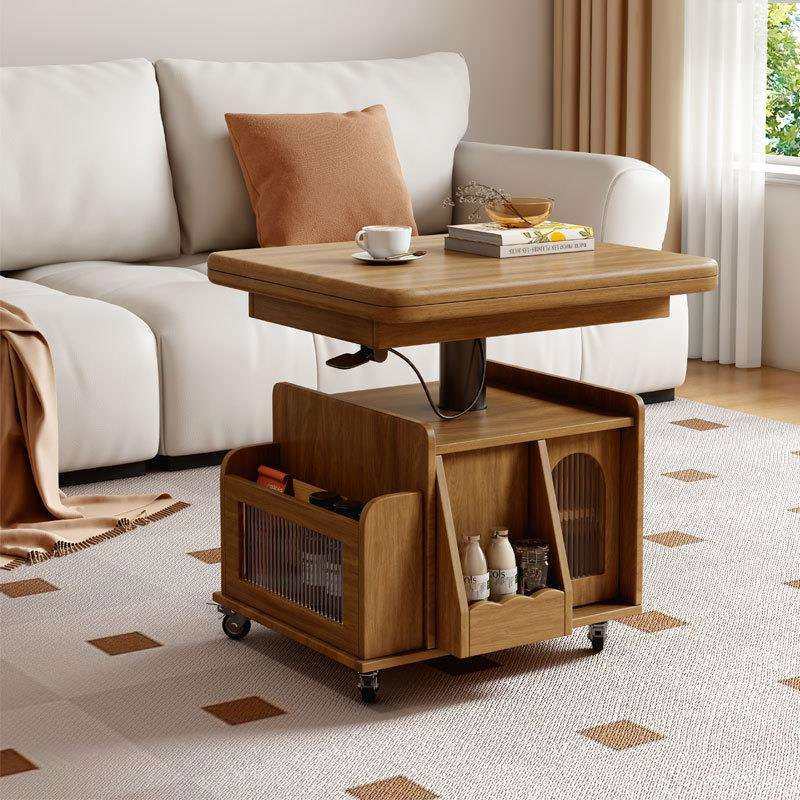 实木升降茶几移动推车茶桌折叠餐桌两用茶台多功能客厅沙发小边几,电子元器件市场,其它元器件,淘宝优惠券,粉丝福利购,淘宝优惠卷
