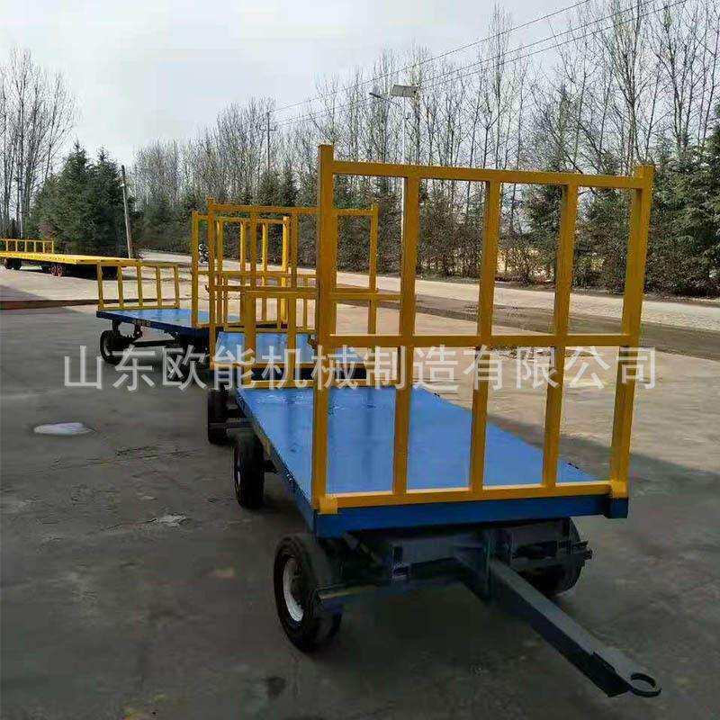车间周转重型牵引平板车 围栏工具车 转向四轮车农用车其他工程与