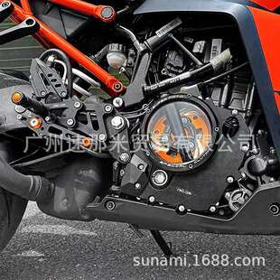 适用2022-2024+KTM RC390改装件竟技调节升高脚踏总成铝合金支架