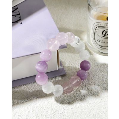 Resonarth「静雪入心」紫锂辉雪花幽灵马粉水晶温柔知性女手串