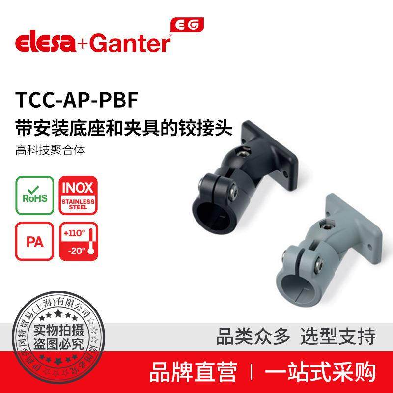 Elesa Ganter伊莉莎冈特 TCC-AP-PBF带安装底座和夹具的铰接头