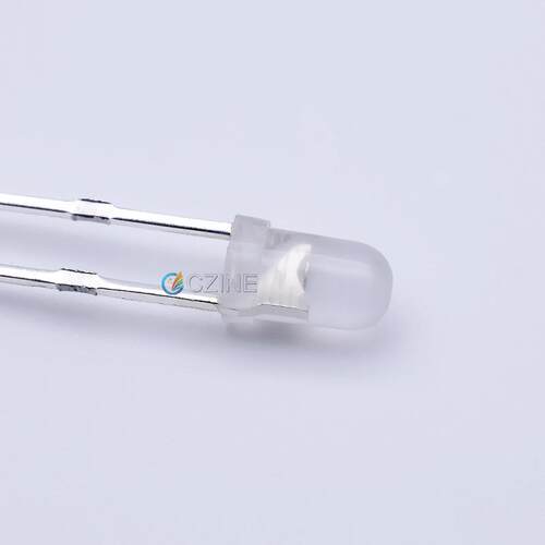 f3雾状七彩3mm快闪rgb灯珠两脚内置ic自动闪长脚直插件led灯珠