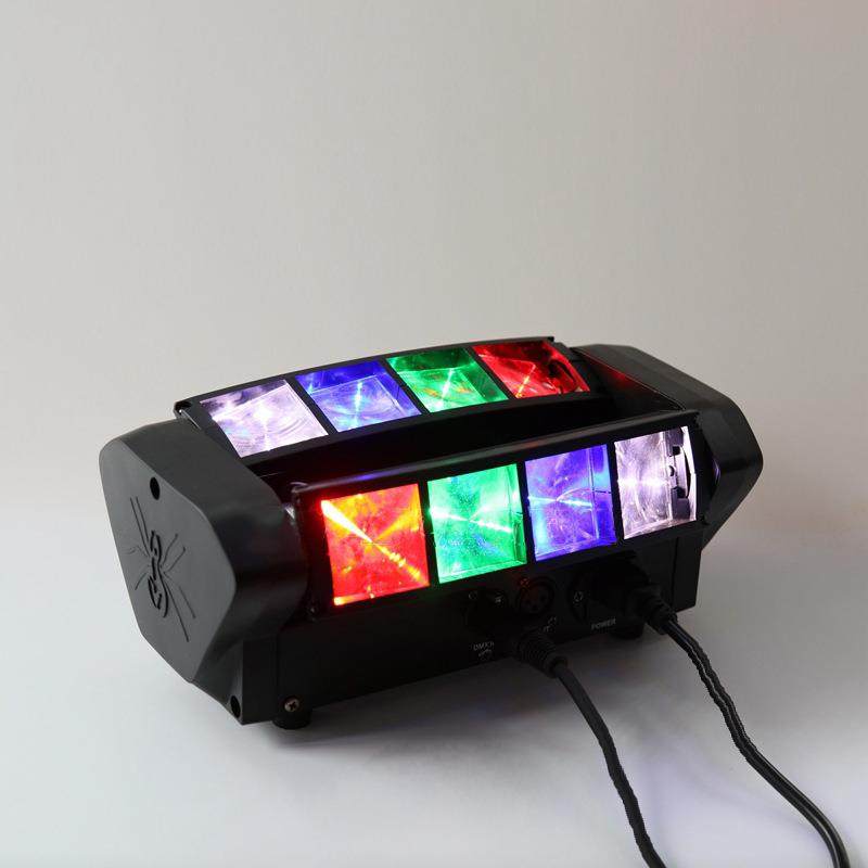 厂家销售led迷你蜘蛛摇头灯 led 8眼镭射光束舞台效果灯miniRGBW