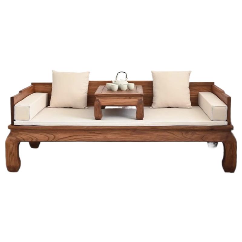 榆木罗汉床实木新中式罗汉榻沙发床客厅仿古床古风贵妃榻简约禅意