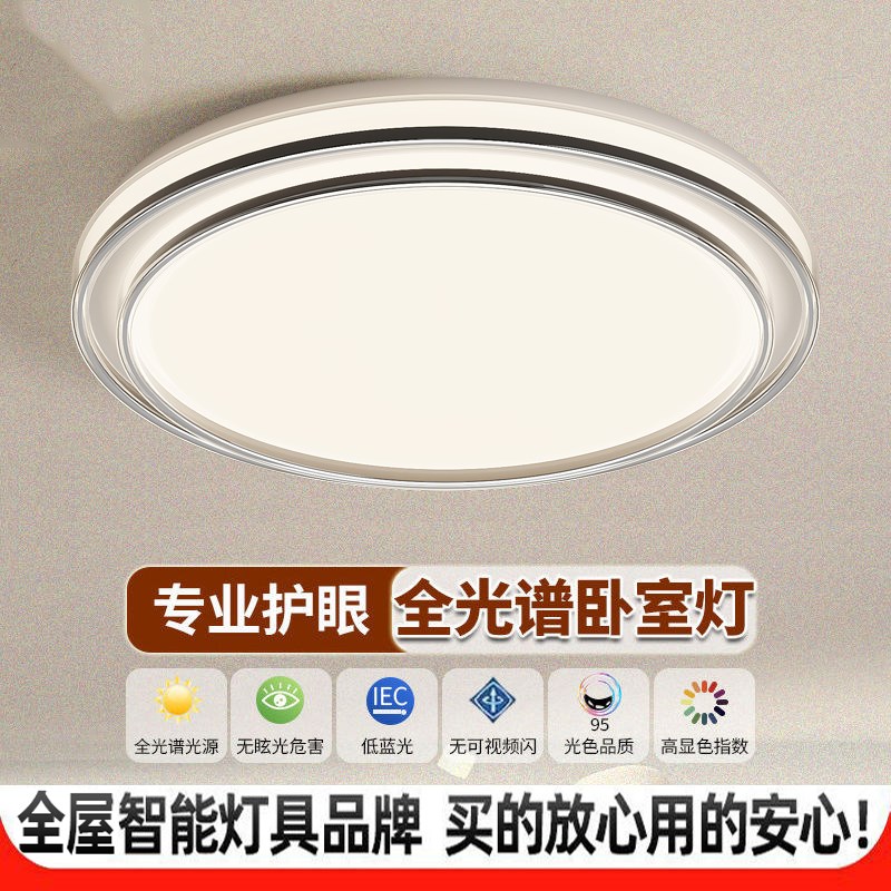 2024新款LED卧室灯现代简约大气客厅灯北欧房间餐厅中山吸顶灯具