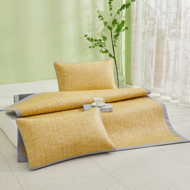 a类加厚印尼藤席凉席三件套定制家用全棉芯线透气网底夏季凉席子