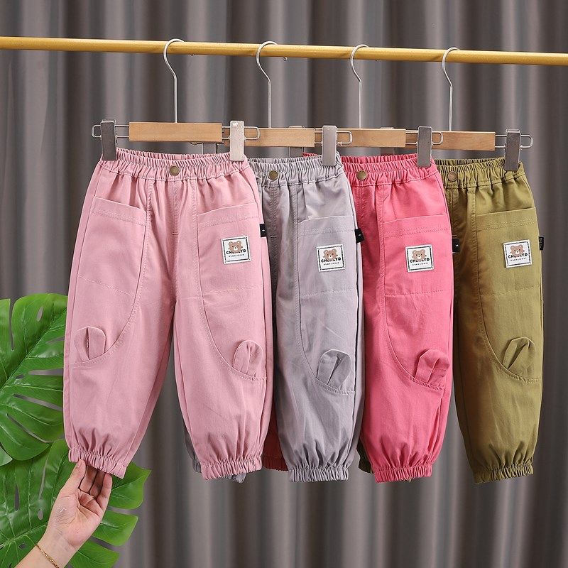 儿童工装裤子春秋装男女宝宝休闲裤外穿中小童宽松长裤韩版洋气潮,童装/婴儿装/亲子装,裤子,淘宝优惠券,粉丝福利购,淘宝优惠卷