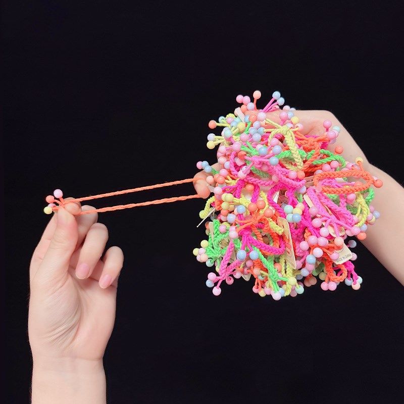 儿童发圈小女孩扎头发辫子皮筋女童不伤发饰宝宝发绳彩珠头绳新款,童装/婴儿装/亲子装,发饰,淘宝优惠券,粉丝福利购,淘宝优惠卷